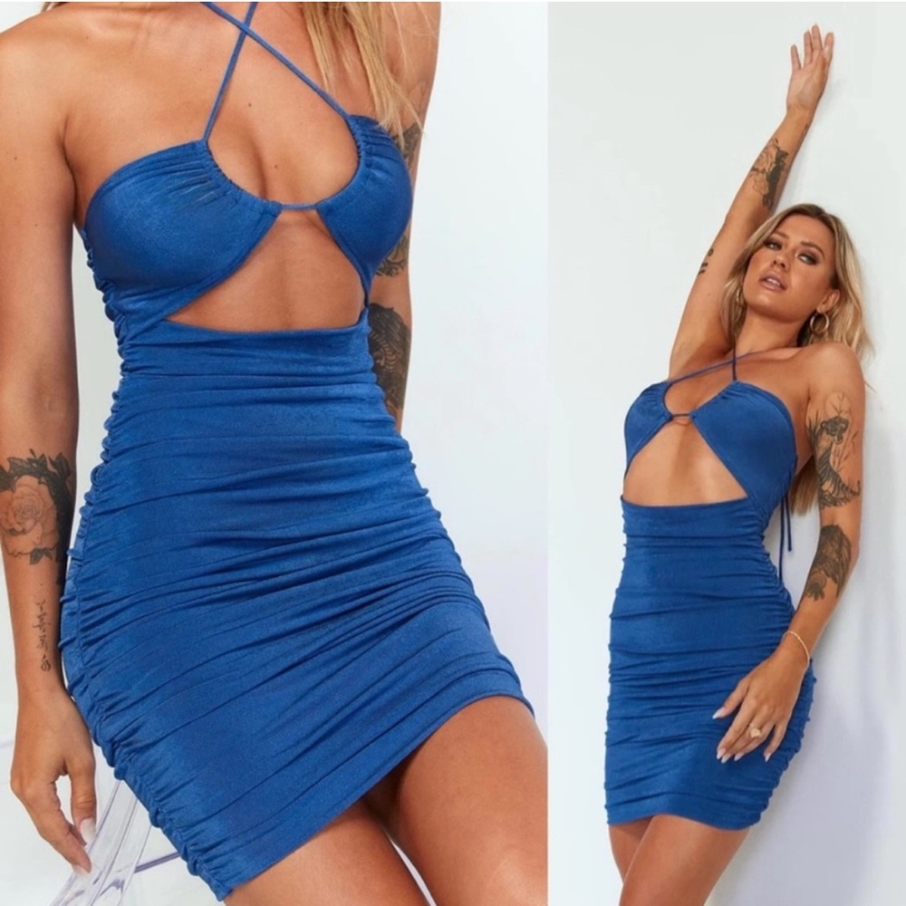 Princess Polly Royal Blue Cutout Mini Dress